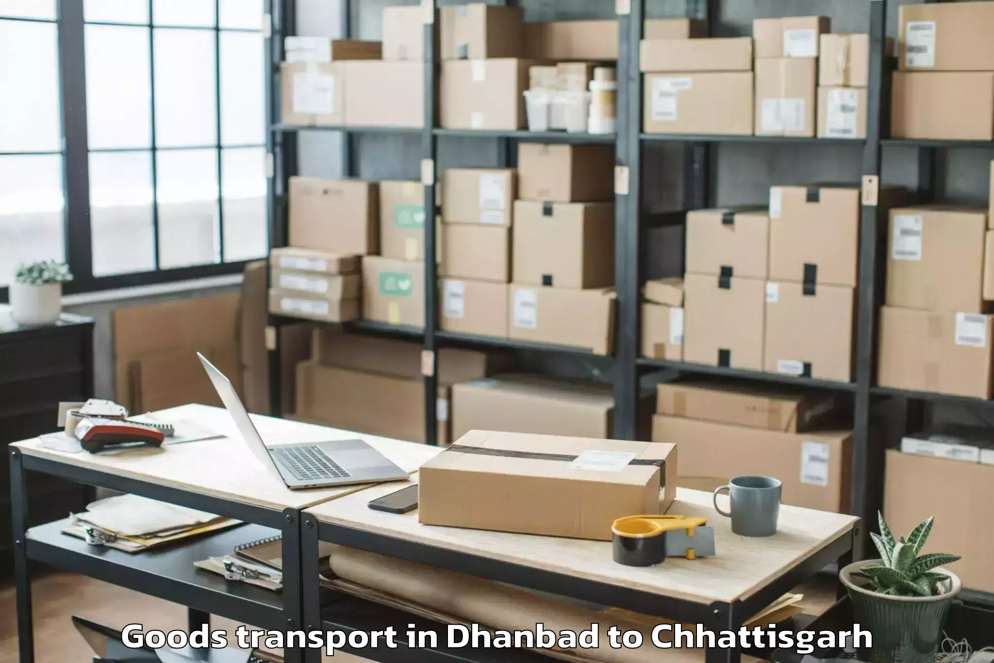 Affordable Dhanbad to Nawagarh Goods Transport